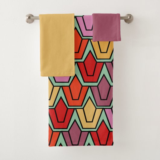 Ensemble De Serviettes De Bain Mixte Tulip Field (En situation)