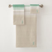 Ensemble de serviettes de bain Modern Sand Stripe (En situation)