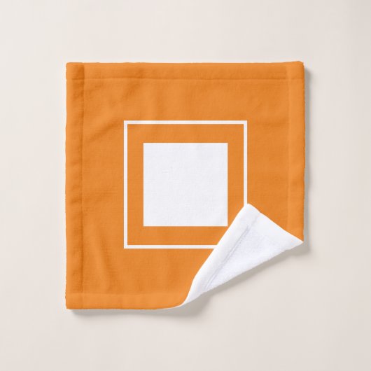 Ensemble de serviettes de bain moderne orange et b (Gant de toilette)
