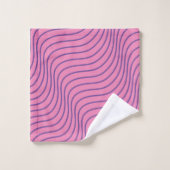 Ensemble de serviettes de bain moderne Wavey Strip (Gant de toilette)