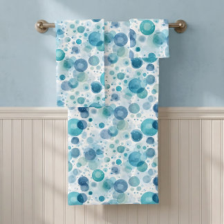 Ensemble de serviettes de bain modernes bleues
