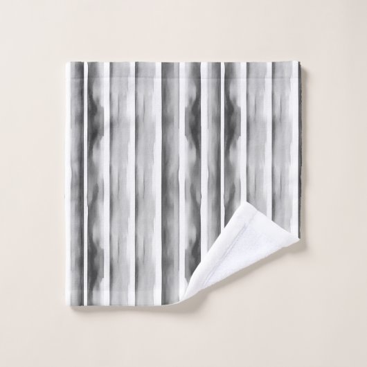 Ensemble de serviettes de bain Monogramme à rayure (Gant de toilette)