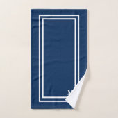 Ensemble de serviettes de bain Monogramme bleu mar (Serviette à main)