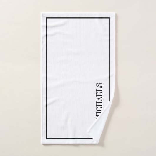 Ensemble de serviettes de bain monogramme de nom d (Serviette à main)