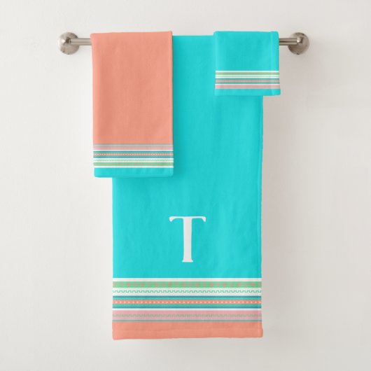 Ensemble de serviettes de bain monogrammé du sud-o (En situation)