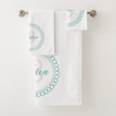 Ensemble de serviettes de bain Monogramme en cercl (En situation)