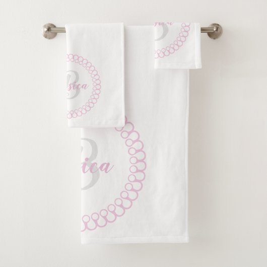 Ensemble de serviettes de bain Monogramme en cercl (En situation)
