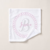 Ensemble de serviettes de bain Monogramme en cercl (Gant de toilette)