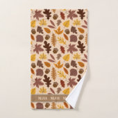 Ensemble de serviettes de bain monogramme - Feuill (Serviette à main)