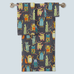 Ensemble de serviettes de bain Monsters amusants