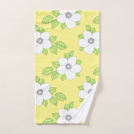 Ensemble de serviettes de bain Motif à fleur d'ané (Serviette à main)