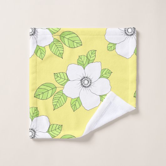 Ensemble de serviettes de bain Motif à fleur d'ané (Gant de toilette)