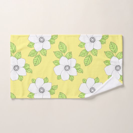 Ensemble de serviettes de bain Motif à fleur d'ané (Serviette à main)