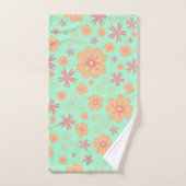 Ensemble de serviettes de bain Motif à fleurs rétr (Serviette à main)