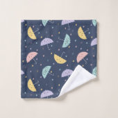 Ensemble de serviettes de bain Motif à parapluie C (Gant de toilette)