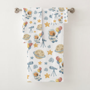 Ensemble de serviettes de bain Motif Astronaut Cap