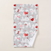 Ensemble de serviettes de bain Motif Bichon Frise  (Serviette à main)