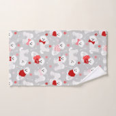 Ensemble de serviettes de bain Motif Bichon Frise  (Serviette à main)