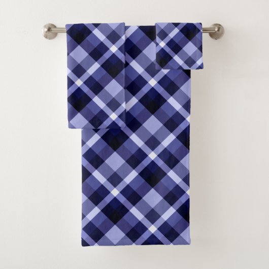 Ensemble de serviettes de bain Motif bleu marine t (En situation)