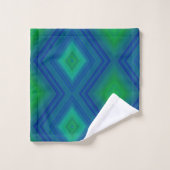 Ensemble de serviettes de bain Motif bleu turquois (Gant de toilette)