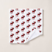 Ensemble de serviettes de bain Motif Cabine Moose (Gant de toilette)