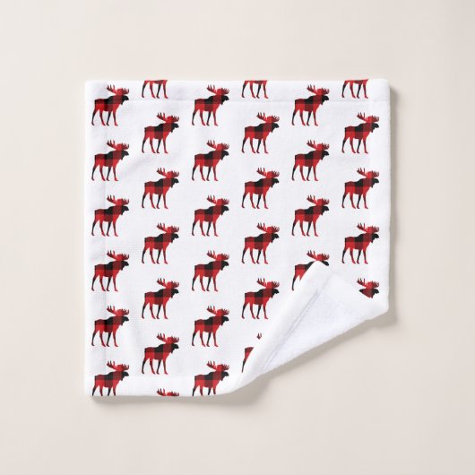 Ensemble de serviettes de bain Motif Cabine Moose (Gant de toilette)