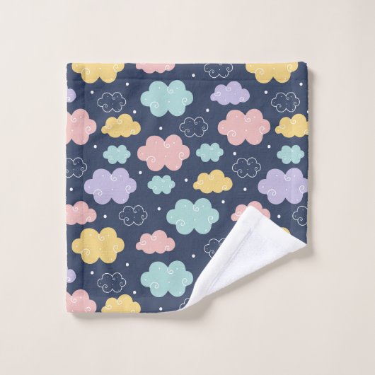 Ensemble de serviettes de bain Motif Cloud Cute Ka (Gant de toilette)