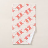 Ensemble de serviettes de bain motif crabe ton ter (Serviette à main)
