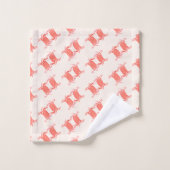 Ensemble de serviettes de bain motif crabe ton ter (Gant de toilette)