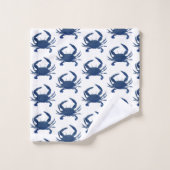 Ensemble de serviettes de bain Motif de crabe bleu (Gant de toilette)