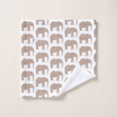 Ensemble de serviettes de bain Motif Elephant Safa (Gant de toilette)