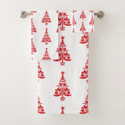 Ensemble de serviettes de bain Motif en Arbre de N (En situation)