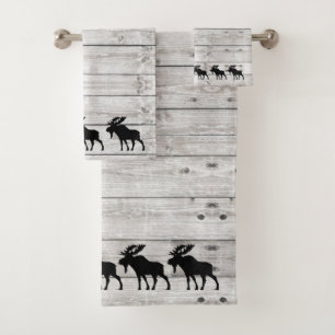 Ensemble de serviettes de bain Motif en bois gris