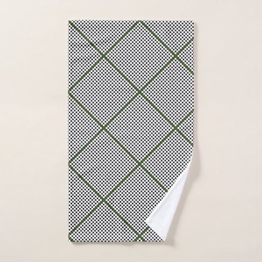 Ensemble de serviettes de bain Motif Hexagon blanc (Serviette à main)