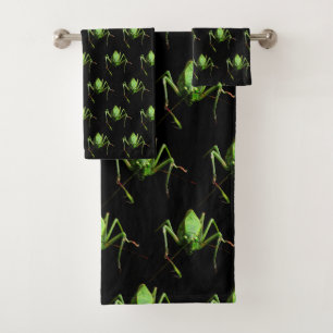 Ensemble de serviettes de bain Motif Katydid vert