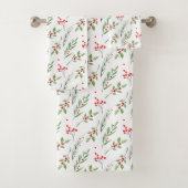 Ensemble de serviettes de bain Motif mixte Noël (En situation)