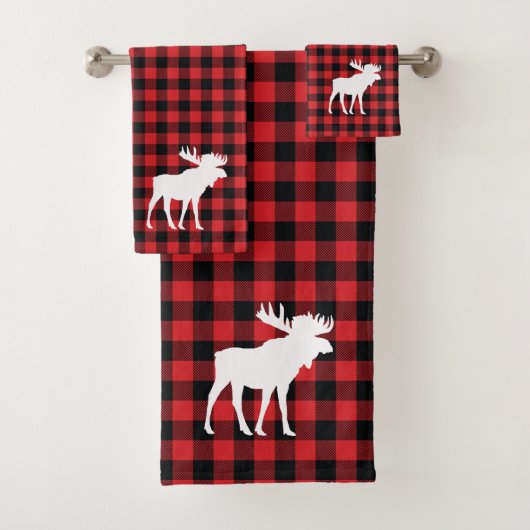 Ensemble de serviettes de bain Motif Moose Buffalo (En situation)