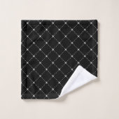 Ensemble de serviettes de bain Motif noir et blanc (Gant de toilette)