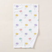 Ensemble de serviettes de bain Motif Pastel Kawaii (Serviette à main)