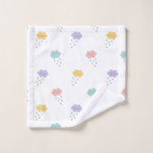 Ensemble de serviettes de bain Motif Pastel Kawaii (Gant de toilette)