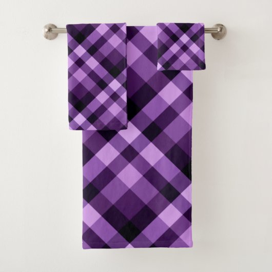 Ensemble de serviettes de bain Motif Plum violet m (En situation)