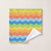 Ensemble de serviettes de bain Motif Vagues multic (Gant de toilette)
