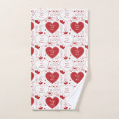 Ensemble de serviettes de bain Motif Valentine - R (Serviette à main)
