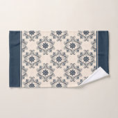 Ensemble de serviettes de bain motif vintage bleu (Serviette à main)