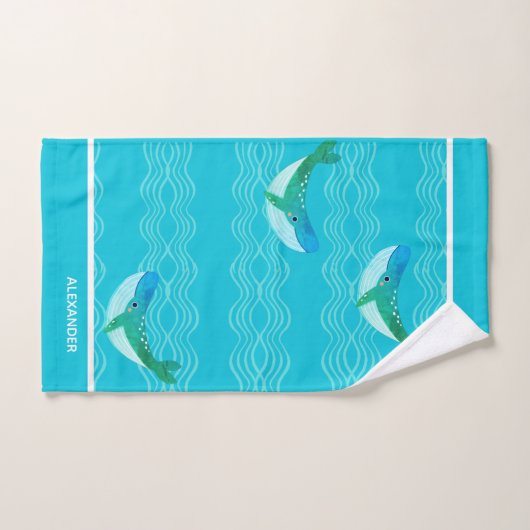 Ensemble de serviettes de bain Nautical Turquoise (Serviette à main)