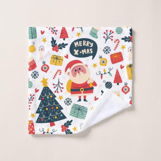 Ensemble de serviettes de bain Noël 2024 (Gant de toilette)