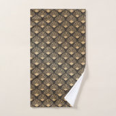 Ensemble De Serviettes De Bain Noir Art Déco Et Se (Serviette à main)