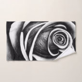 Ensemble de serviettes de bain noir et blanc (Serviette à main)