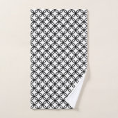 Ensemble de serviettes de bain noir et blanc (Serviette à main)