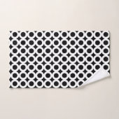 Ensemble de serviettes de bain noir et blanc moder (Serviette à main)